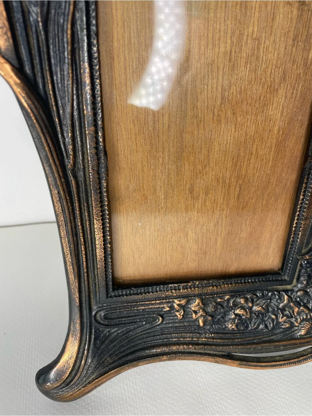 Art Nouveau Style Figural Picture Frame Metal Woman Lady for a Photograph Photo